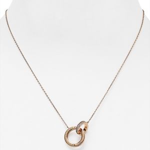 Michael Kors Rose Gold Logo Ring Necklace